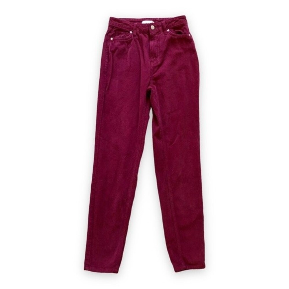 Urban Outfitters BDG Hi-Rise Mom Corduroy Pants Maroon Size 25 Academia Preppy